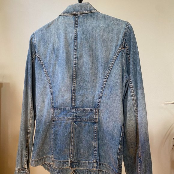 JCREW Women's S Tailored Denim Jean Jacket with Pockets - Picture 3 of 6